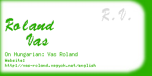 roland vas business card